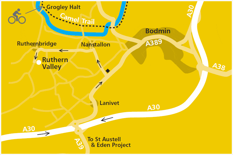 ruthern-bridge-location-map